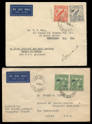 COMMONWEALTH OF AUSTRALIA: Aerophilately & Flight Covers: MAY - JUNE 1938: THE W.R.CARPENTER FLIGHTS TO PAPUA & NEW GUINEA30 May - 5 June 1938 (AAMC.808-812a) Sydney - Rabaul; Rabaul - Sydney (signed); Wewak - Salamaua - Sydney; Cooktown - Port Moresby; C - 3