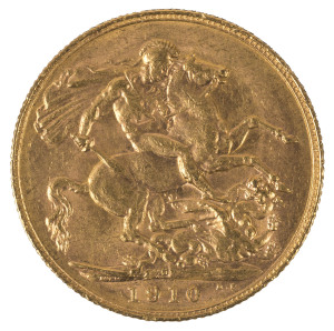 Coins - Australia: Sovereigns: PERTH MINT SOVEREIGN: King Edward VII 1910, VF.