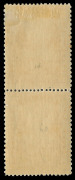 TASMANIA: 1905-12 (SG.247db) 4d orange-yellow, perforated 12½ x 11, upper unit Mint, lower unit MUH. Cat.£1000+. - 2