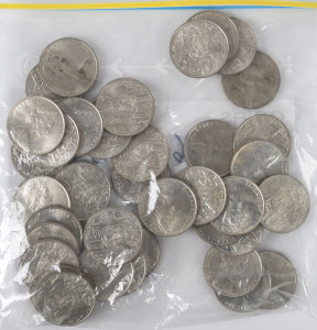 Coins - Australia: Silver: 1966 round 50c pieces, (40).
