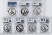 Coins - Australia: Silver: 1992 Aust Kookaburra 1oz Silver $1 Dollar Specimen Finish, Graded  - PCGS MS68 (5) & MS69 (2). [Total: 7].