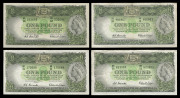 Banknotes - Australia: Pre-Decimal Banknotes: Queen Elizabeth II Coombs/Wilson series comprising 10/- (R16 & 17), £1 (R34b x 2), £5 (R50 x 2) & £10 (R62 & 63). VG/F. Also, £1 Commonwealth Bank (R33) x 2, EF/aUnc. (Total: 10). - 2