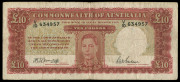 Banknotes - Australia: Pre-Decimal Banknotes: King George VI set comprising of 10/- Armitage/McFarlane (R13), £1 Coombs/Wilson (R32), £5 Coombs/Wilson (R48L) & £10 Armitage/McFarlane (R59). VG/F. - 2