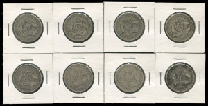 Coins - Australia: Two Shillings: 1911, 1912, 1913, 1914, 1914H, 1915, 1915H & 1916, VG/F (8).