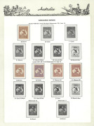 COMMONWEALTH OF AUSTRALIA: General & Miscellaneous: 1913-65 collection in brown Seven Seas hingeless album. Sparse in Kangaroos, some useful lower denomination KGV heads, 1931 K.Smith & 6d Air, 1935 Silver Jubilee, Robes to 10/-, Arms to 10/-, etc., incl - 2