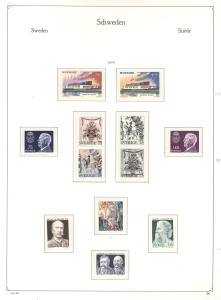 SWEDEN: 1973 - 89 MUH collection in KA-BE hingeless album; with a high percentage of completeness. (100s).