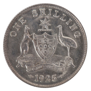 Coins - Australia: One Shilling: 1925, Unc (from a Mint Roll).