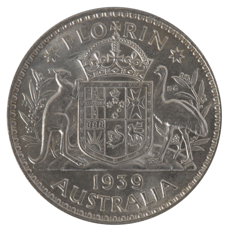 Coins - Australia: Two Shillings: 1939, Unc.