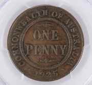 Coins - Australia: Penny: 1925, VF; cased PCGS - XF40 - 3