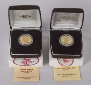 Coins - Australia: Decimal Proofs: TWO HUNDRED DOLLARS: 1984 & 1985 Koala, each in case of issue. (2).