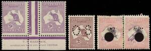 Useful group; 1st Wmk (19 incl. &frac12;d inverted wmk x7*), 3rd Wmk (10 to 2/- incl. 9d Harrison 2 line imprint pair* and CofA Wmk (21 incl. 4 imprint pairs and 10/- with Telegraph punct. x7. &nbsp;Some with cat. varieties and punct. 'OS'. Mixed condition.