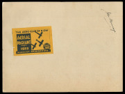 COMMONWEALTH OF AUSTRALIA: Aerophilately & Flight Covers: 30 Sept.1933 (AAMC.331) Mascot Aerial Derby large souvenir postcard signed by all the competing aviators; with official yellow vignette on reverse. [Only 50 prepared]. Signatures include Mrs A. Lee - 2