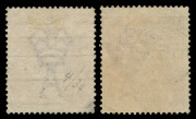 COMMONWEALTH OF AUSTRALIA: KGV Heads - Single Watermark: ONE PENNY RED COMB PERF SMOOTH PAPER: 1d carmine-red Rusted (Pre-Substituted) Clichés [34-35] in rose BW #71K(2)j & k (SG 21ca shade), Haymarket (NSW) or Melbourne machine cancellations largely clea - 2