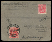 COMMONWEALTH OF AUSTRALIA: Aerophilately & Flight Covers: KINGSFORD SMITH'S THIRD CROSSING OF THE TASMAN: 13 Jan.1934 (AAMC.350) Australia to New Zealand cover, flown by Kingsford Smith in the famous "Southern Cross"; and signed by his crew members, John - 2