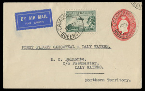 COMMONWEALTH OF AUSTRALIA: Aerophilately & Flight Covers: 19 Feb.1930 (AAMC.151) Camooweal - Daly Waters flown cover with arrival backstamp. Superb example. [Only 50 items flown]. Cat.$300.
