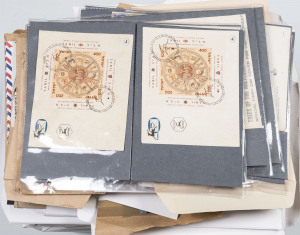 ISRAEL: Large carton containing albums of FDCs, Post Office Year books, 1969-85 stamps in a Davo album, stamps in a large stockbook incl. MUH & CTO tab blks.4, Souvenir Leaves, etc.