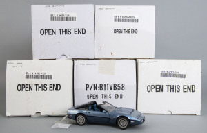 FRANKLIN MINT: Five 1/24 scale luxury cars including Bentley, Corvette, Mercedes-Benz; model numbers B11YP73, B11WW95, B11YG70, B11VB58, B11ZD51; all mint and boxed.