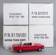 FRANKLIN MINT: Four 1/24 scale American cars including Chevrolet, Corvair, Ford, Studebaker; model numbers B11WH09, B11VE12, B11WV01, B11XV58; all mint and boxed.