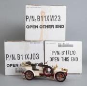 FRANKLIN MINT: Three 1/24 scale European cars including Bentley, Mercedes-Benz; model numbers B11XM23, B11XJ03, B11TL10; all mint and boxed.