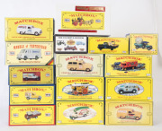 MATCHBOX: A collection of fifteen Matchbox "Models of Yesteryear" and 'Code 2' models in yellow boxes including 1955 FJ Holden (YHN01/SA), 1937 GMC Van (Y-12), 1930 Ford 'A' van (MICA); all mint and boxed.
