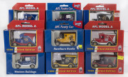 MATCHBOX: A group of Model 'A' AFL cars with AFL club liveries; all mint in opened original packaging (26 items approx.)