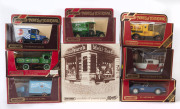 MATCHBOX: A large group of approximately fifty-five Matchbox "Models of Yesteryear" in red window boxes including Y-19 1929 Morris Cowley Van, Y-21 1957 BMW 507, Y-24 1927 Bugatti T44; all mint in opened original packaging.