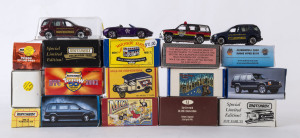 MATCHBOX: An assortment of approximately twenty-four Matchbox items including MB-17 MICA Commemorative bus, MICA 5th Convention 1921 Model 'T' Ford, MB 51 Porsche 959, and others; all mint and boxed.