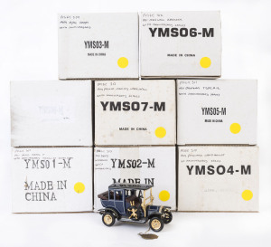 MATCHBOX: Eight Matchbox "Models of Yesteryear" 40th Anniversary Series including 1910 Benz Limousine, 1911 Daimler Type A12, 1911 Ford Model T; all mint and boxed.