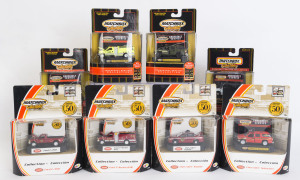 MATCHBOX: Eight Matchbox Collection Emergency Vehicles including Ford F-350, Chevrolet Impala and Chevrolet Suburban; all mint and in original opened packaging.