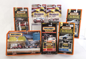 MATCHBOX: A group of fifteen Matchbox Collectibles cars including issues from the "Heroes Series" and "Premiere Collections"; all mint and in original opened packaging.