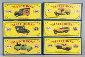 MATCHBOX: Six Matchbox Code 2 "Models of Yesteryear" including Y13, ATM 06,07, YAL-02, YCH09, YSBH-01; all mint and boxed.