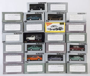 TRAX: A group of approximately twenty-two 1:43 scale Trax models from 'The Originals' series including Holden EH Premier Sedan, 1961 Ford Falcon XK Wagon, 1969 Holden Monaro HT GTS Coupe; all mint and boxed.