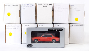 TRAX: Ten 1/43 scale Trax models including Holden Premier Wagon (TR6E), Holden EK Sedan (TR21B), Holden HQ 1 Tonne ute (TR45); all mint and boxed.