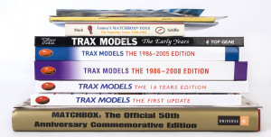 BOOKS: A collection of model car reference books relating to Trax and Matchbox; all mint.