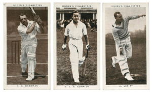 1938 Ogdens "Prominent Cricketers of 1938", complete set [50], includes Don Bradman, Sid Barnes & Lindsay Hassett. G/VG.