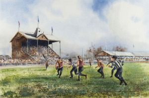 CROMPTON, Paul COLLINGWOOD: Victoria Park, circa 1903, watercolour, signed at lower right, 35 x 53cm framed and glazed