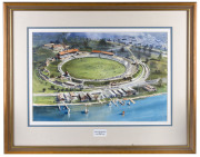 CROMPTON, Paul, Lake Side Oval, circa 1960, watercolour, signed and dated 1997 at lower right, 34 x 51cm framed and glazed - 2