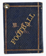 MELBOURNE CRICKET CLUB - FOOTBALL CLUB: 1879-80 Members Ticket, blue leather with gilt embossed "M.C.C. 1879-80" overstamped "FOOTBALL";  internally printed in black with ornate MCC logo and spaces for the names of the member, the club treasurer and secre - 3