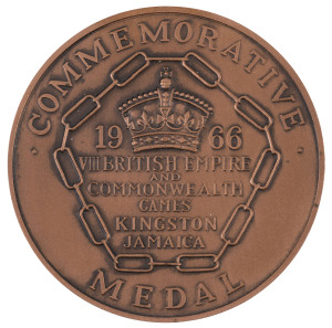 8th BRITISH EMPIRE & COMMONWEALTH GAMES, KINGSTON, JAMAICA 1966: Participation Medal in bronze, 54mm.