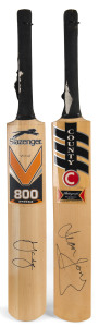 GREAT AUSTRALIAN BATSMEN: Dean Jones and Mark Waugh individually signed full-sized cricket bats; each with a certificate of authenticity. (2 ).