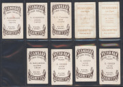 1912-14 SNIDERS & ABRAHAMS: "Australian Footballers", Carlton players from Series G (With Pennant), and I (Head in Shield), (9). Slight duplication; mixed condition. - 2