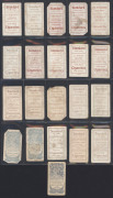 1904-12 SNIDERS & ABRAHAMS: football cards, noted 1904 (3), 1907 (7), 1908 (2), 1909 (6), 1910 (2) & 1911-12 (1). Mixed condition. (Total: 21). - 2