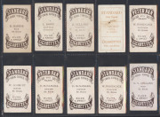 1912-14 SNIDERS & ABRAHAMS: "Australian Footballers", Saint Kilda players from Series G (With Pennant), H (Head in Star) and I (Head in Shield), (10). Slight duplication; mixed condition. - 2