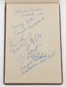 COLLINGWOOD: 1953-56 autograph book containing a double page headed "Collingwood 1st 18" including Lou Richards, Bob Rose, Mick Twomey, Kevin Clarke and Gordon Hocking; also, a section titled&nbsp;"XVIth OLYMPIAD MELBOURNE 1956 - Autographs of Competitors coll - 4