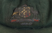 STAN McCABE'S 1936-37 AUSTRALIAN BAGGY GREEN TEST TEAM CAPgreen wool, coat of arms worked with gold and silver wire and coloured silk, Farmer's Sydney label inside crown inscribed in ink S.J.McCabe.  A HIGHLY IMPORTANT AND ROMANTIC PRIMARY OBJECT ASSOCIAT - 2