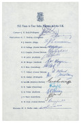 NEW ZEALAND: 1931-2004 collection of team sheets and autograph pages, comprising an autograph page signed by 12 of the squad in England in 1931, a 1965 official team sheet for the Tour to India, Pakistan and the U.K., a 1978 official team sheet for the to - 2