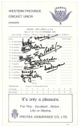 SRI LANKA: 1981-2006 collection of (14) team sheets and autograph pages, including the 1981 team to U.K.; the 1984/5 team to Western Australia; the 1987 team to Western Australia; the 1989/90 team to Australia; the 1991 team to New Zealand; the 1992 team - 2