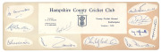 ENGLISH COUNTY CRICKETERS: A collection of 1958 signatures, mainly on pages removed from an autograph album, including Derbyshire (10+8), Essex (10 signatures), Glamorgan (4), Gloucester (12+7), Hampshire (11), Kent ((6), Middlesex (8+9 including 2 signed - 2