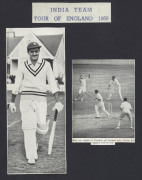 THE 1949-61 scrapbook, companion to the previous item. Includes the 1959 Indian Team to England, the Oxford University team and County teams of the period including Middlesex 1959, Sussex 1958, Hampshire, Somerset, Glamorgan, Derbyshire, Gloucestershire a - 2