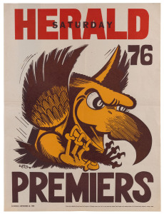 HAWTHORN: 1976 original WEG Premiership poster. Very Good condition.